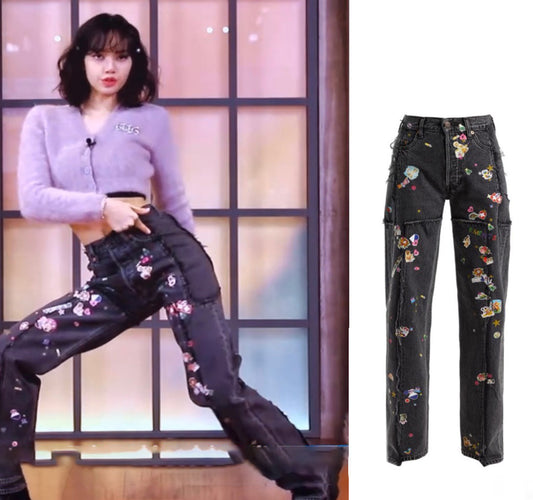 LISA - Kpop Found Fashion Graffiti Pants