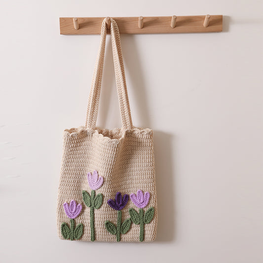 Tulip Handwoven Handheld Material Bag