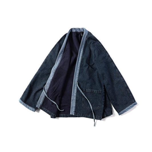 Japanese retro men's velvet jacket