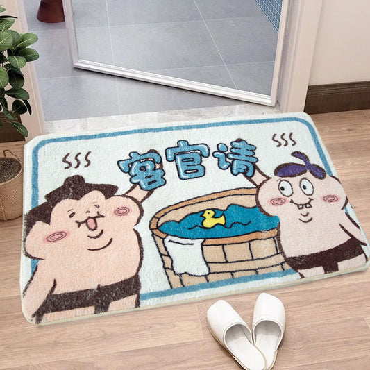 Bathroom Woven Door Absorbent Non-slip Mat