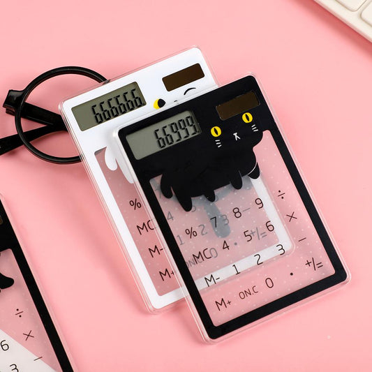 Solar Energy Mini Portable Calculator School Supplies Kawaii