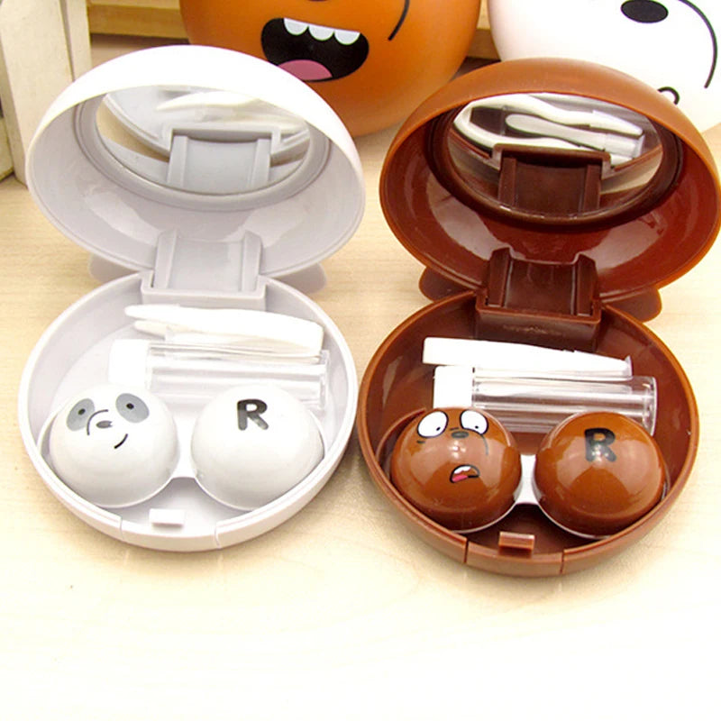 Lymouko We Bare Bears Cartoon Cute Round Contact Lense Kit