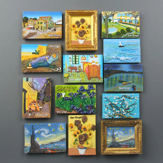 European Creative World Famous Painting Fridge Magnet