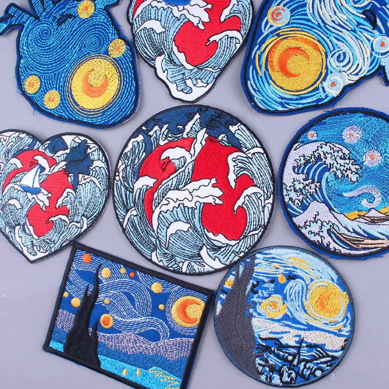 Van Gogh Patches For Clothing Thermoadhesive Patches