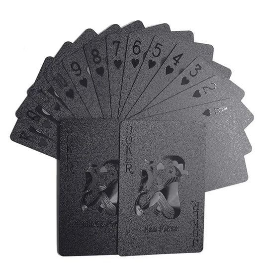 Matte Black Poker Cards PET Waterproof Collection