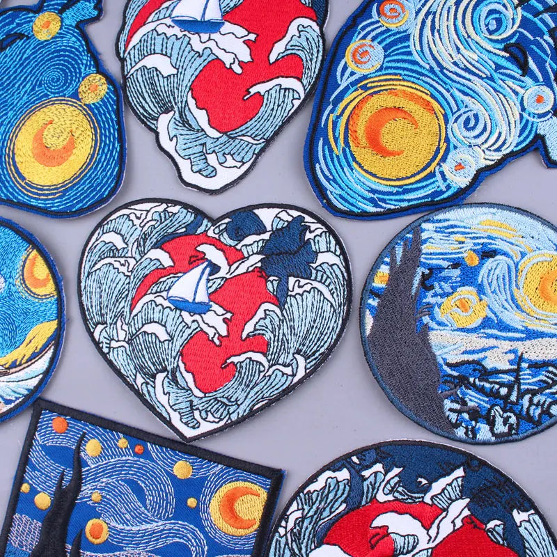 Van Gogh Patches For Clothing Thermoadhesive Patches