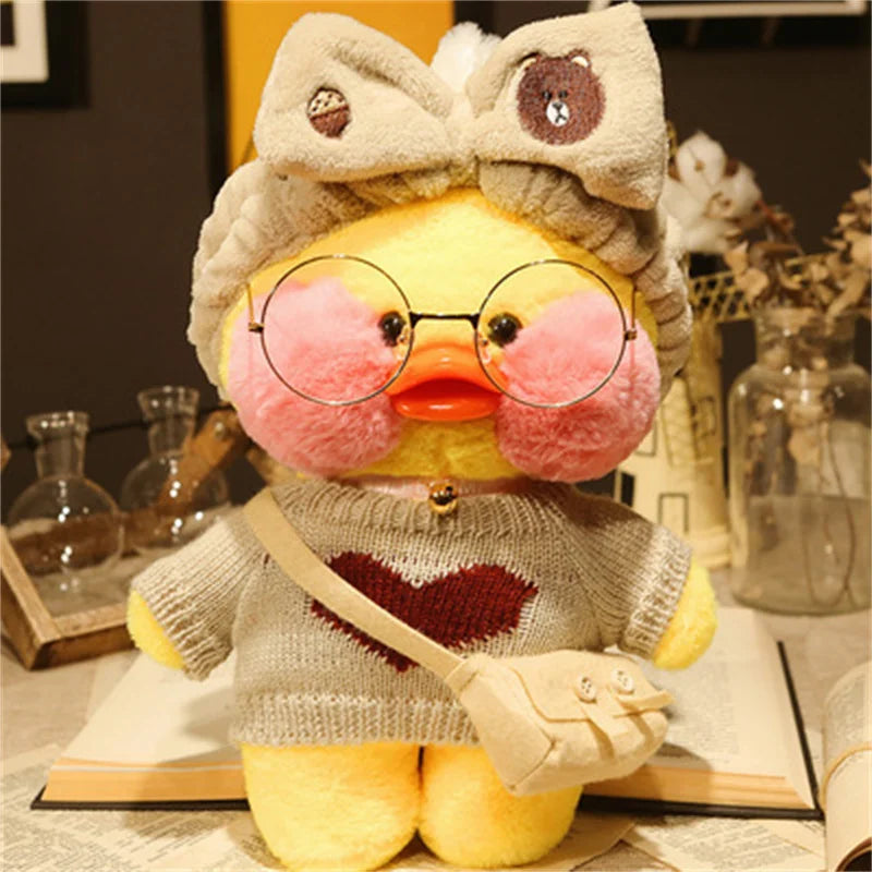 30cm Cute Lalafanfan Yellow Cafe Ducks Stuffed Soft Toy