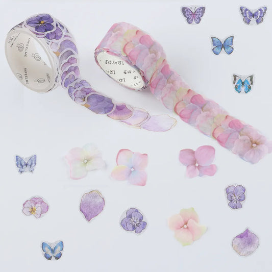 200Pcs/Roll Flower Petals Washi Tape