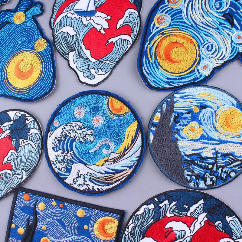 Van Gogh Patches For Clothing Thermoadhesive Patches