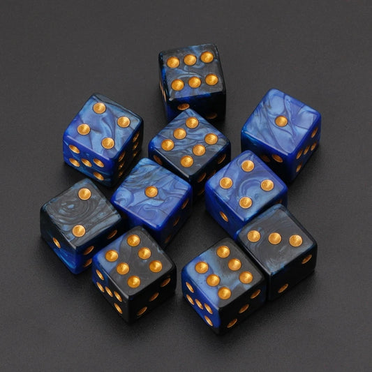 10pcs 15mm Multicolor Acrylic Cube Dice Set