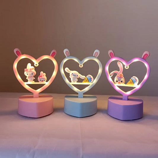 Kawaii Sanrio Heart-Shaped Night Light