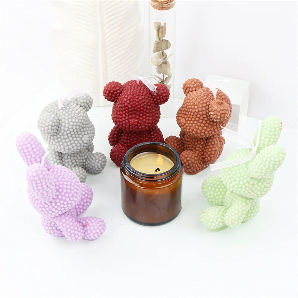 3D Bubble Pearl Rabbit Silicone Candle Mold