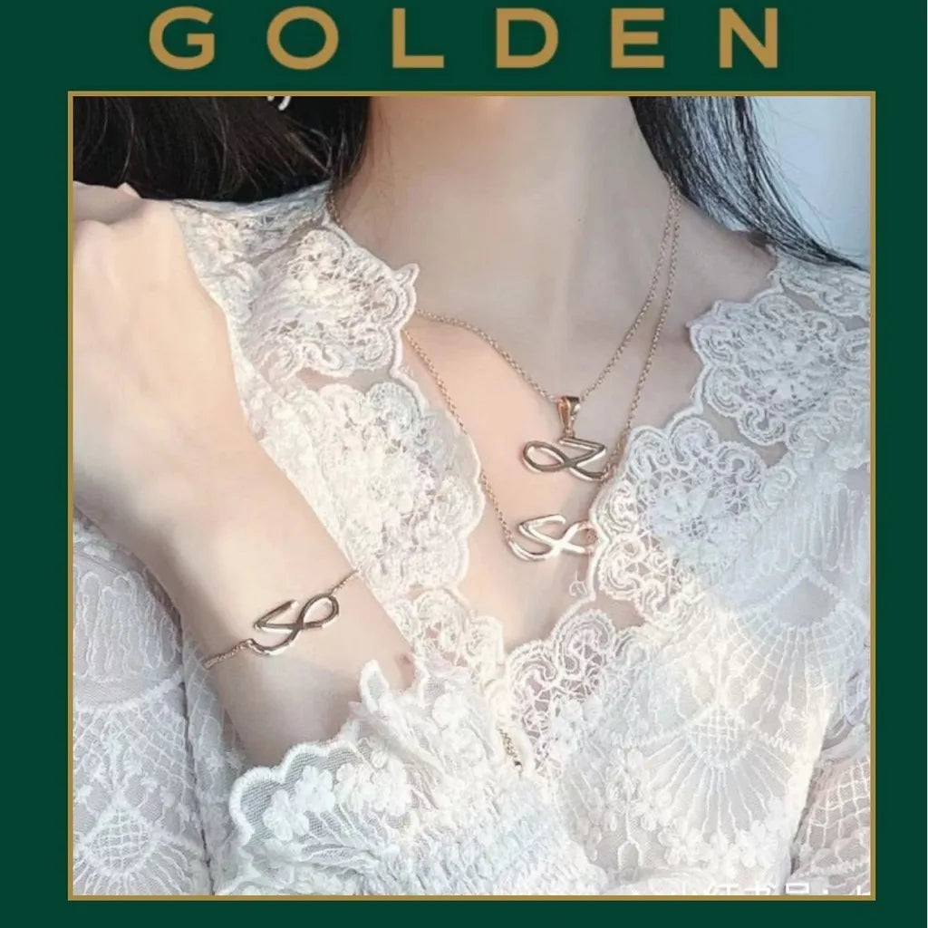 Kpop Idol Jungkook Album: GOLDEN Logo Necklace