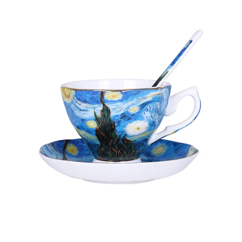 Van Gogh Art Painting Coffee Cups