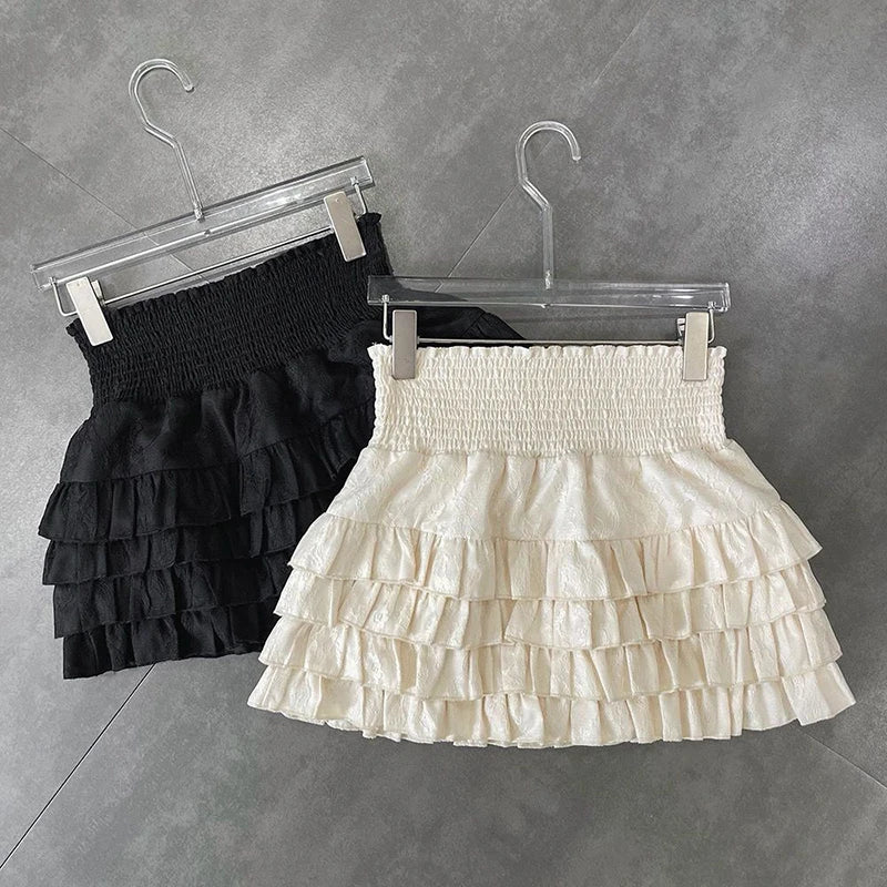 Streetwear Y2K Ruffles Mini Skirt