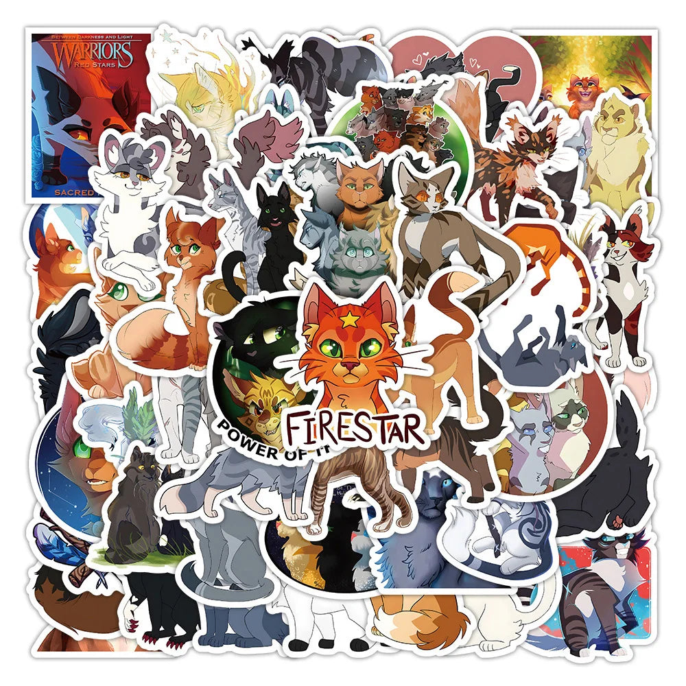 10/30/50/100PCS Warrior Cats Decorative Stickers