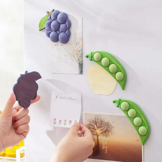 Grape/Pea 5PCs Fridge Magnet Set