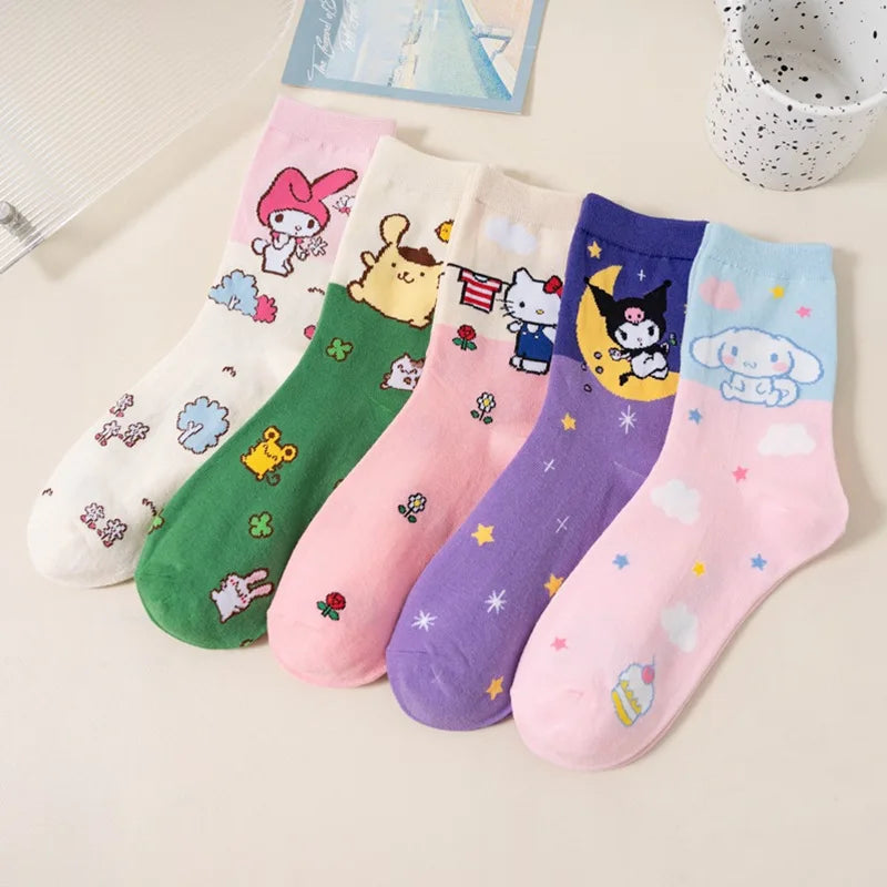 5pcs Sanrio Socks Set