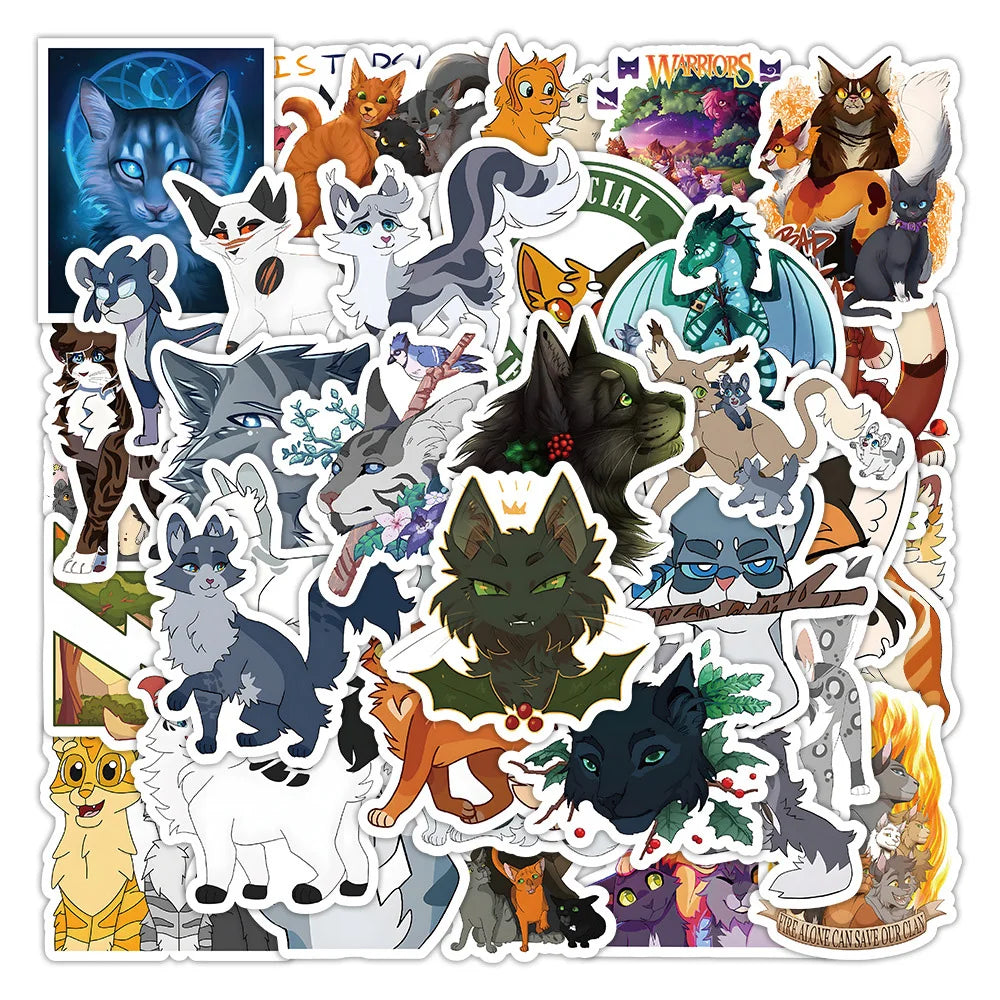 10/30/50/100PCS Warrior Cats Decorative Stickers