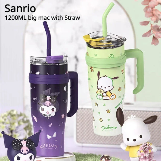 Cute Sanrio Thermal 1200ML Cup with Straw