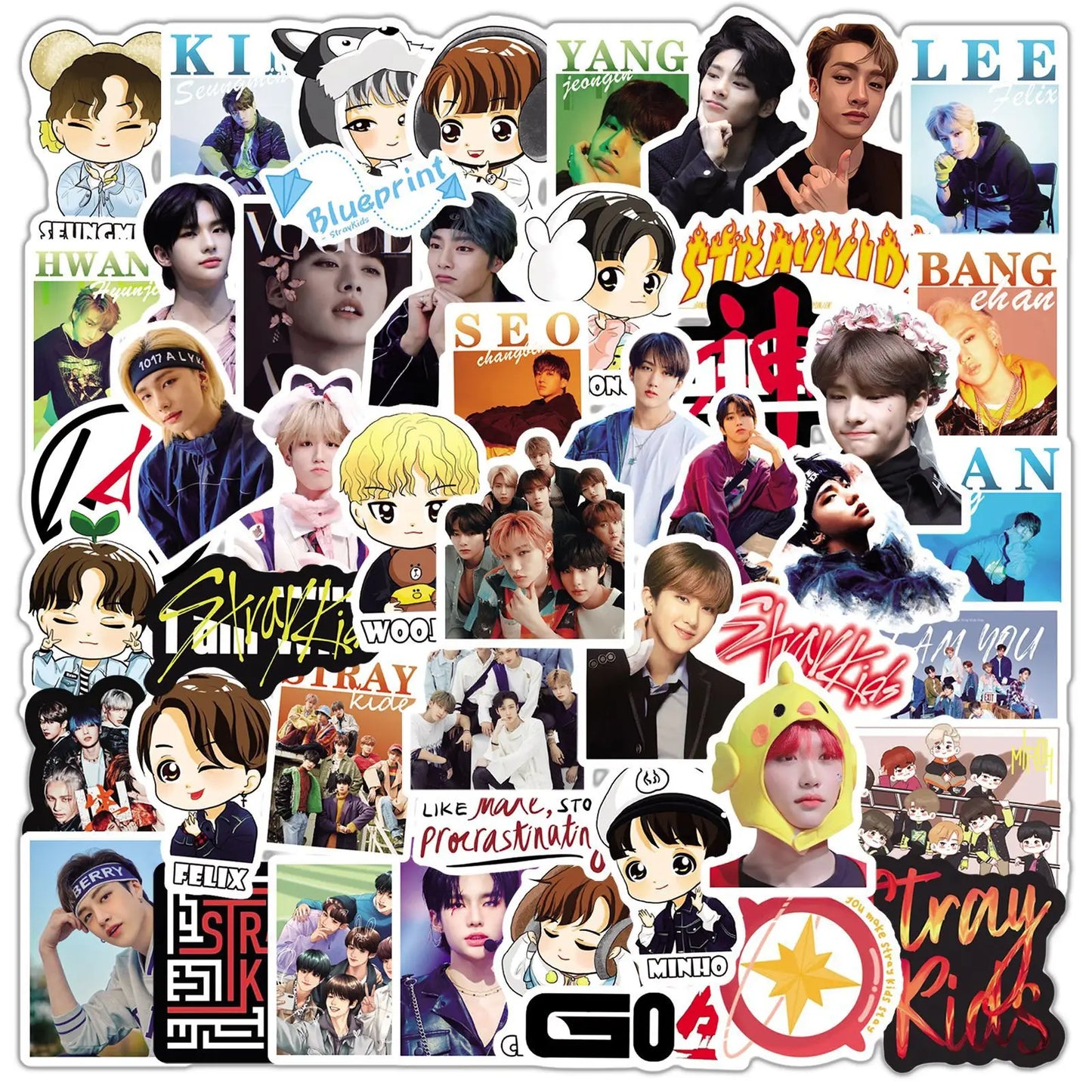 Stray Kids 10/30/50/100pcs/pack Cartoon Korea Kpop Stickers