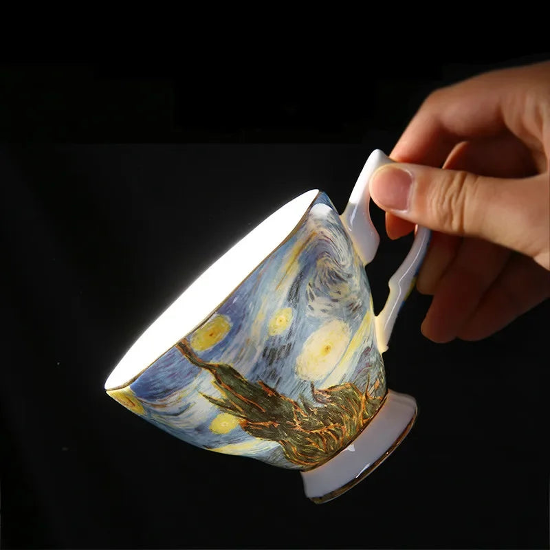 Van Gogh Art Painting Coffee Cups