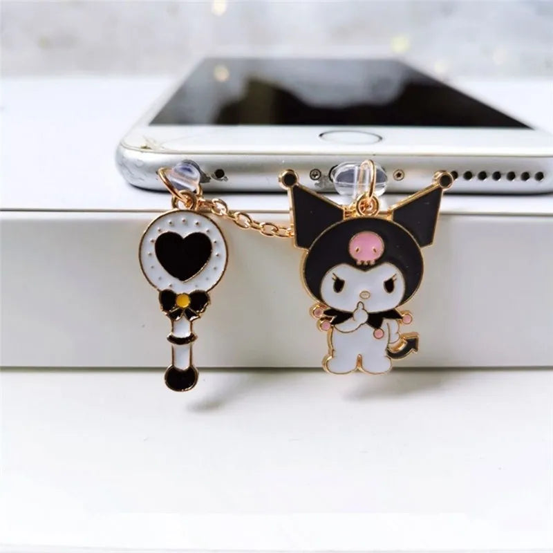 MINISO Kuromi Metal Phone Anti-Dust Plug For iPhone Samsung Xiaomi Huawei