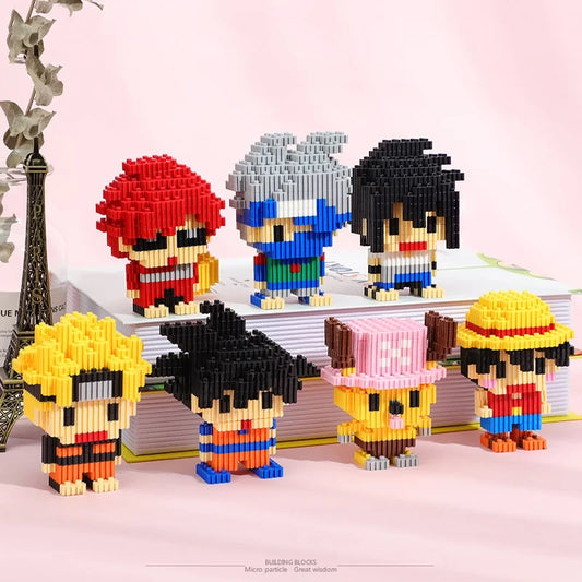 Multi-Anime Micro Diamond Building Block Figurines