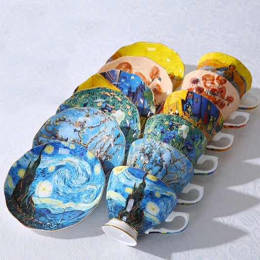 Van Gogh Art Painting Coffee Cups