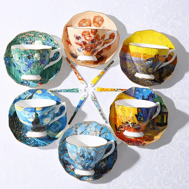 Van Gogh Art Painting Coffee Cups