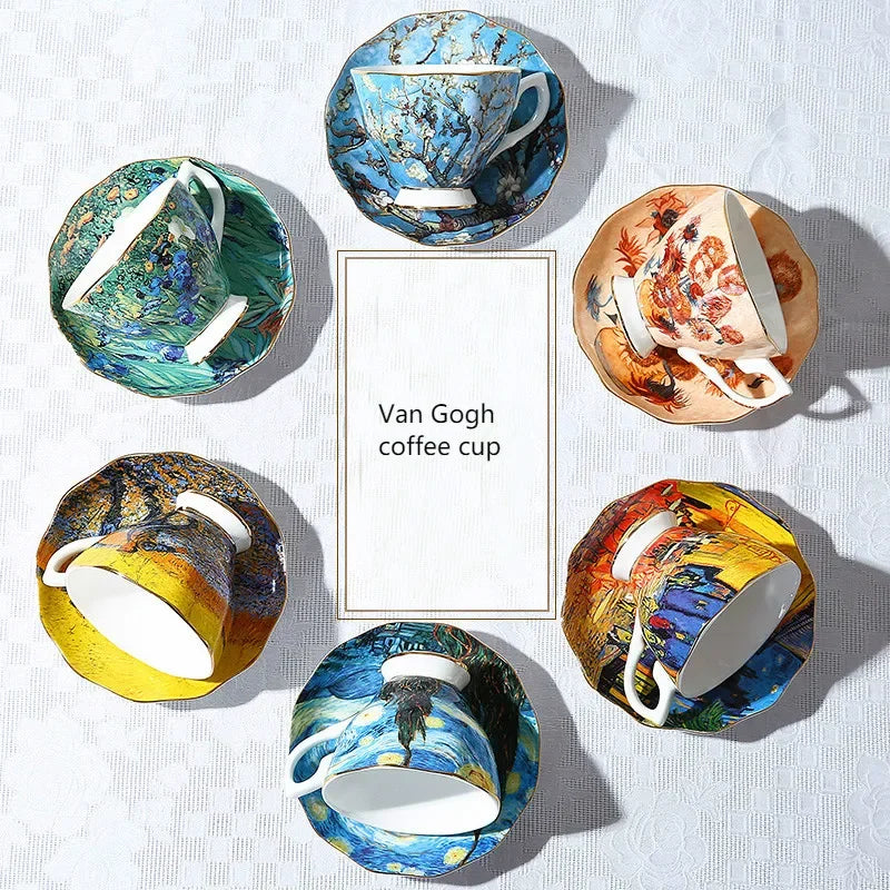 Van Gogh Art Painting Coffee Cups