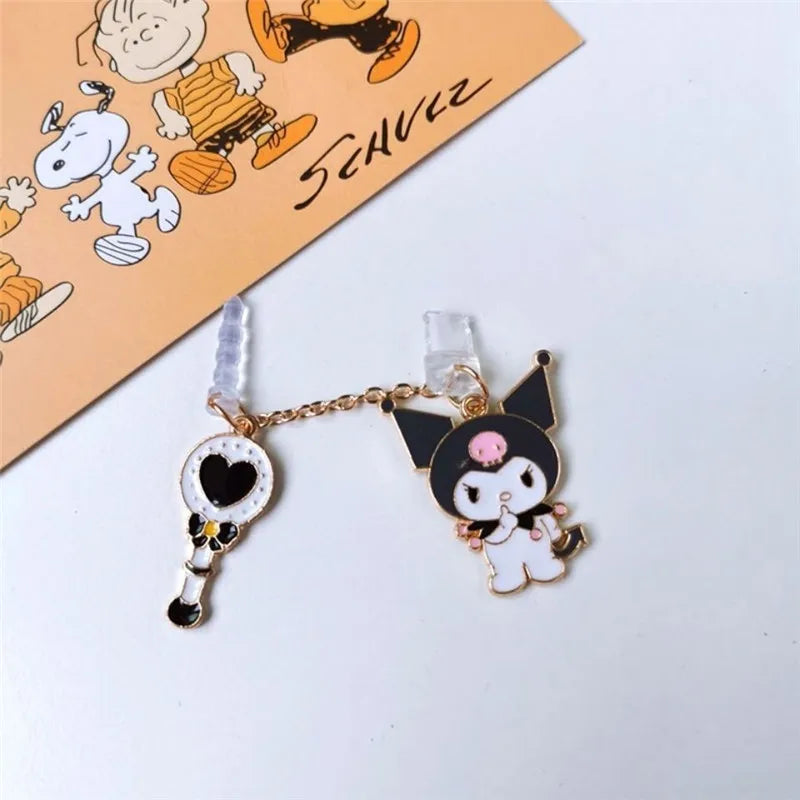 MINISO Kuromi Metal Phone Anti-Dust Plug For iPhone Samsung Xiaomi Huawei