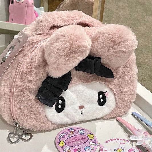 Kawaii Sanrio Plush Kuromi Melody Make Up Cosmetic Bag