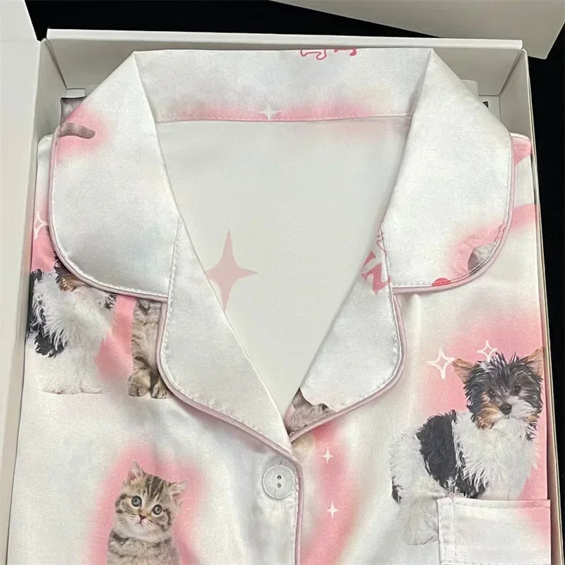 Kawaii Satin Pajama Set