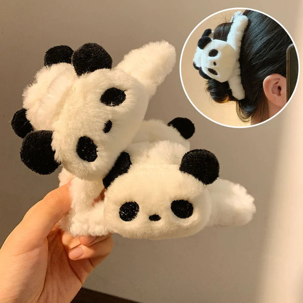 Cute Plush Panda Hair Claw