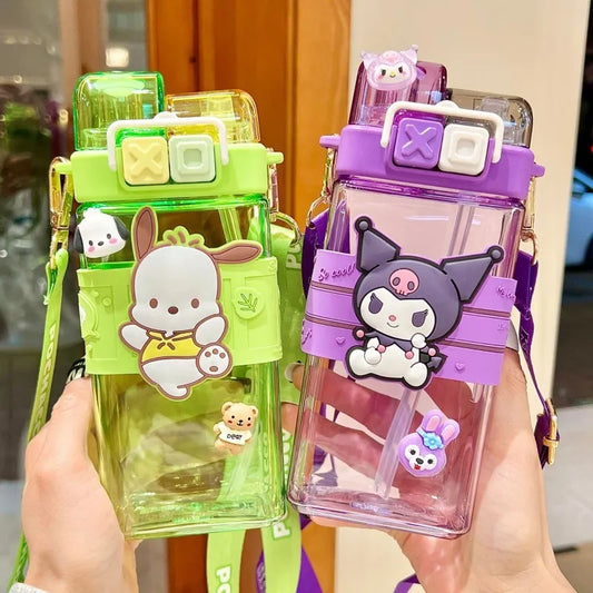 520ml Sanrio Plastic Bottle Double Drink Cup