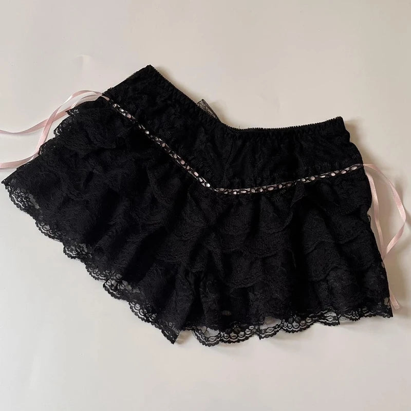 Cottage Lace Coquette Y2K Vintage Shorts