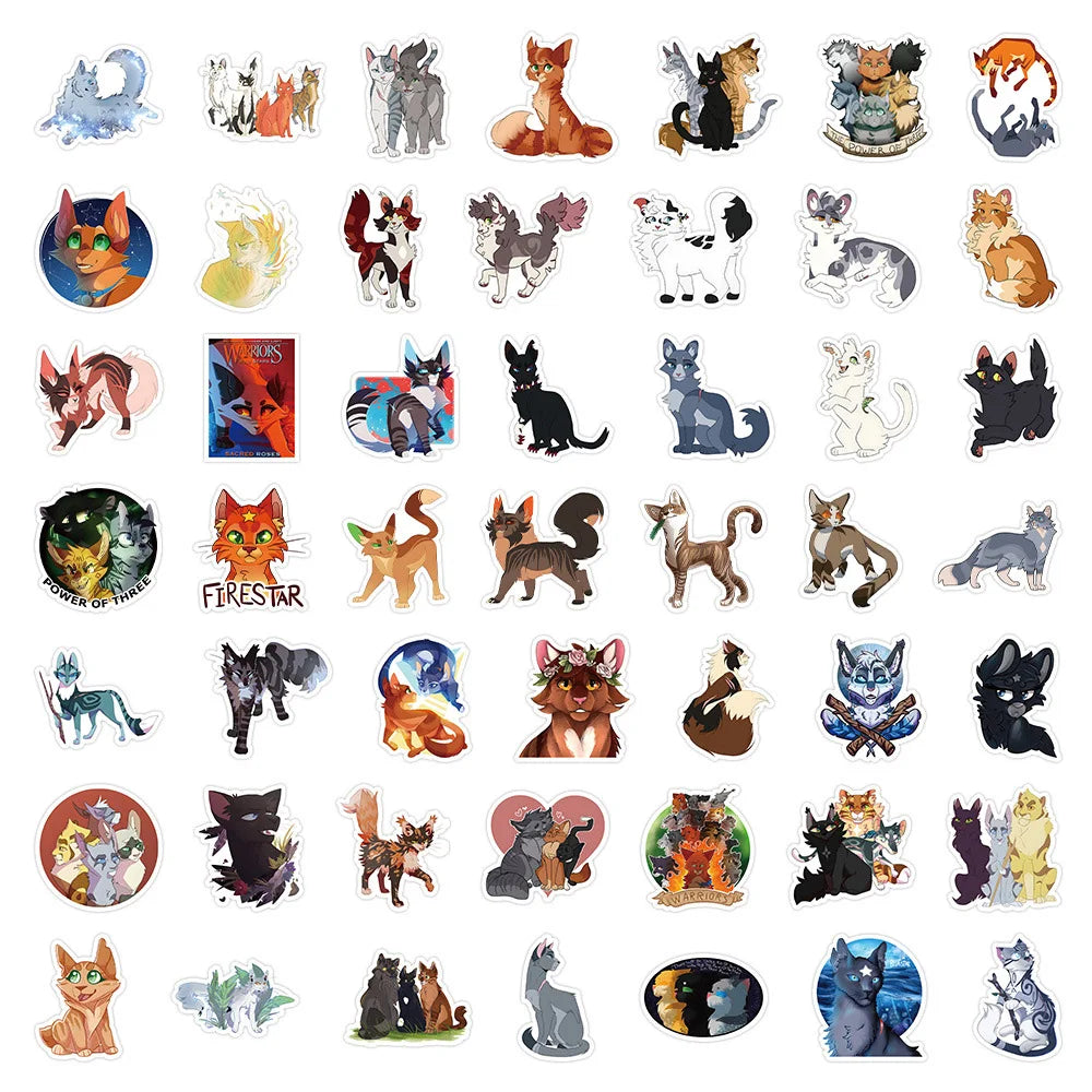 10/30/50/100PCS Warrior Cats Decorative Stickers