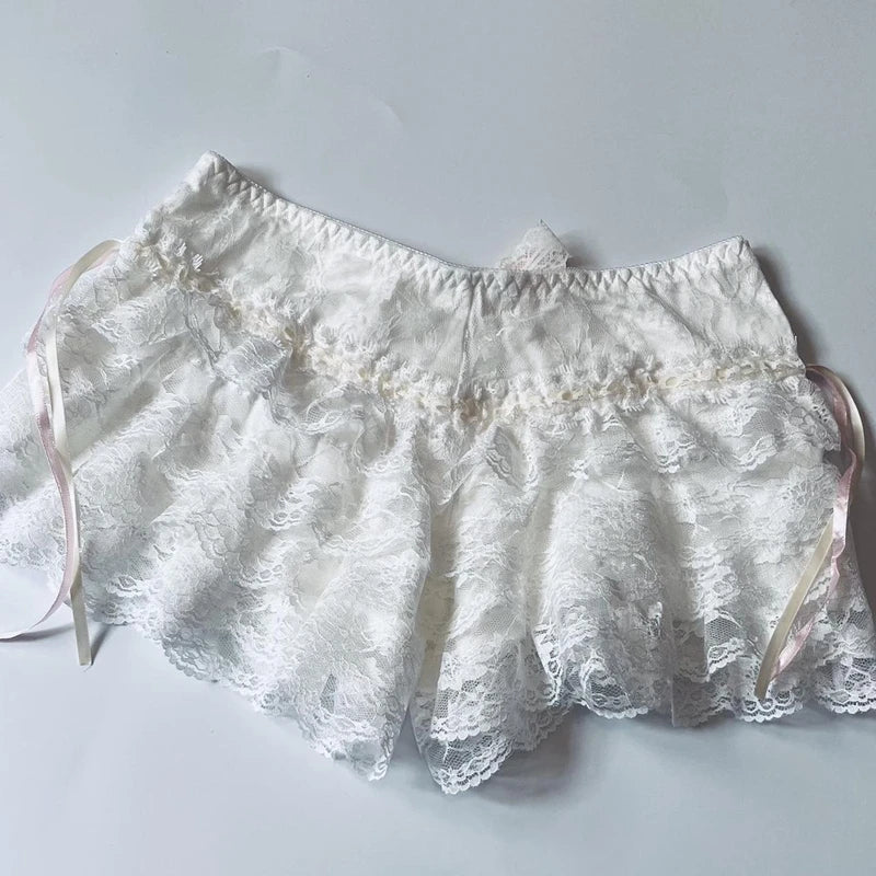 Cottage Lace Coquette Y2K Vintage Shorts