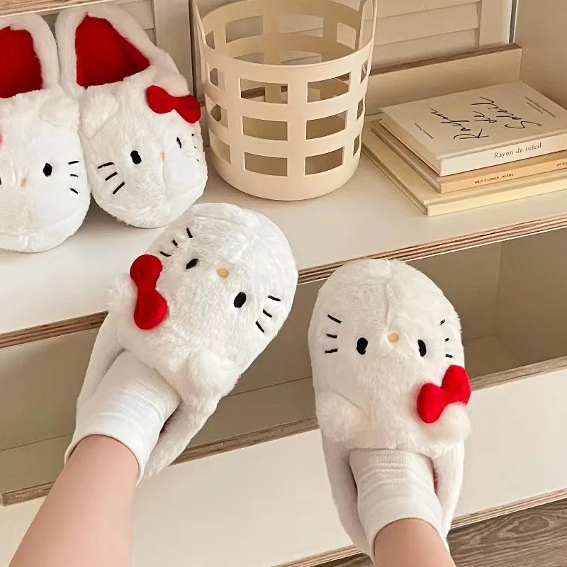 Sanrio Plush Slippers Hello Kitty Kawaii