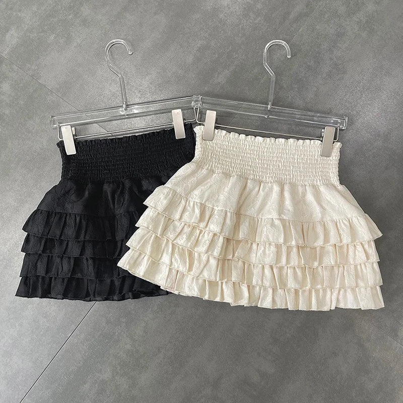 Streetwear Y2K Ruffles Mini Skirt