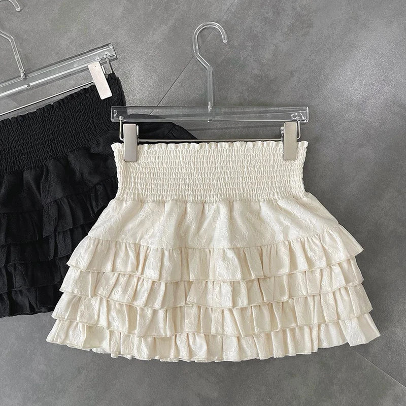 Streetwear Y2K Ruffles Mini Skirt