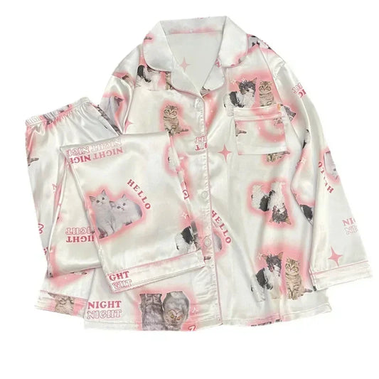 Kawaii Satin Pajama Set