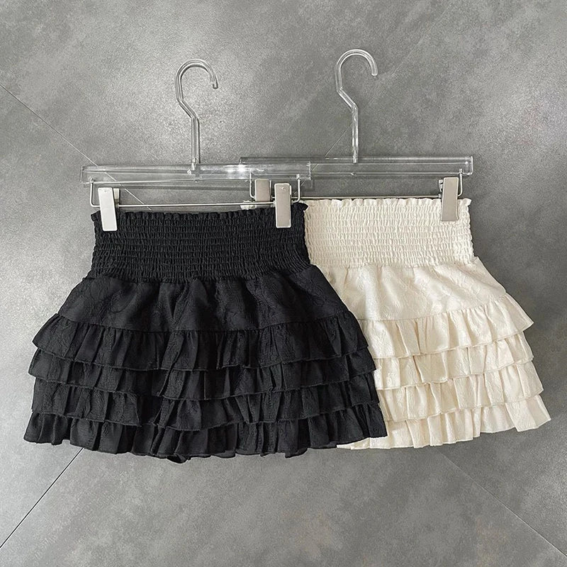 Streetwear Y2K Ruffles Mini Skirt