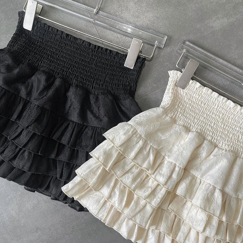 Streetwear Y2K Ruffles Mini Skirt