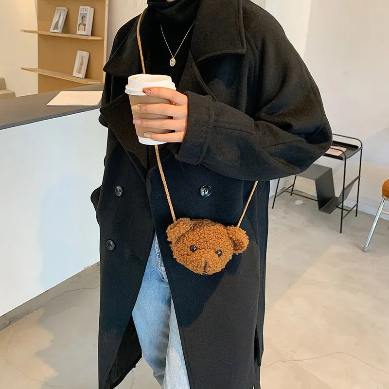 Cute Plush Bear Shoulder Bag