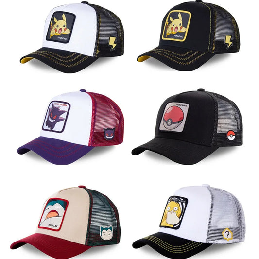 Pokemon Series Cute Cartoon Summer Net Hats