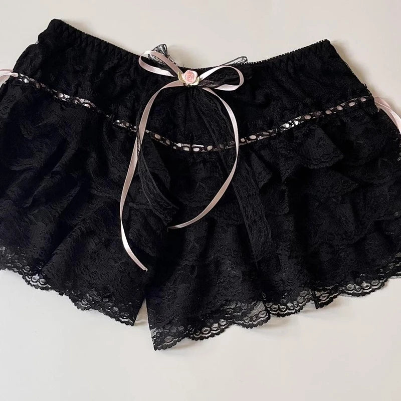 Cottage Lace Coquette Y2K Vintage Shorts