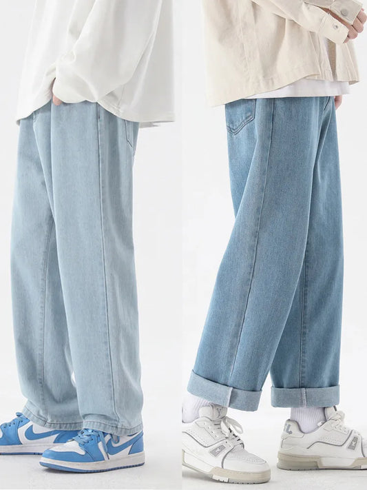 Korean Fashion Men's Casual Ankle-Length Jeans