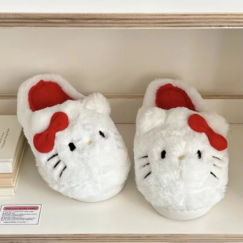 Sanrio Plush Slippers Hello Kitty Kawaii